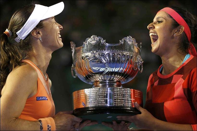 Sania Mirza, Martina Hingis, Sania Mirza Martina Hingis, Miss Universe Pia Alonzo Wurtzbach, Miss Philippines, Australian Open tennis tournament, Best Photos, World Photography, World Pics, Top Frames, indian Express