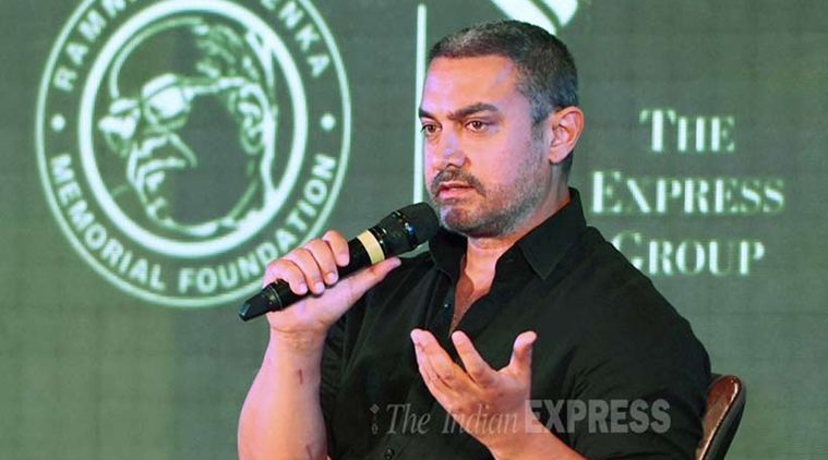 Aamir Khan, Aamir Khan at RNG Awards, Aamir KHan RNG Awards, Aamir Khan Intolerance, Aamir RNG Awards, Aamir intolerance Statement, Aamir Ramnath Goenka Awards, Entertainment news