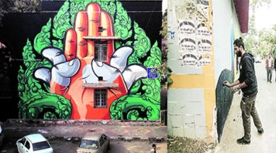 art, street art, avant garde, dystopic, Khirki Extension, Khirki Extension art, St+Art Festival, St+Art India Foundation, india street art, talk news