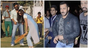 Athiya, Suniel Shetty play cricket; Salman ready to take off