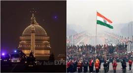 Beating Retreat ceremony, Beating Retreat ceremony Rehearsal, illuminated Rashtrapati Bhavan, Pranab Mukherjee, Beating Retreat ceremony Pics, Beating Retreat ceremony Photos, President Buggy, tri services band, Camel cavalry, Raisina Hills, Rashtrapati Bhavan