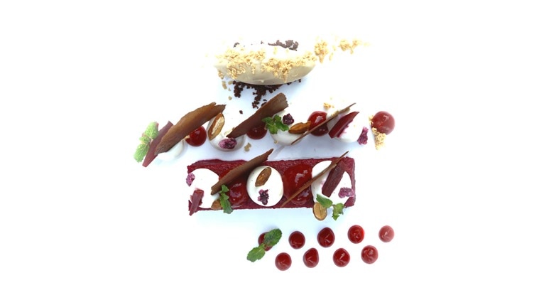 Deconstructed Red Velvet Cake.