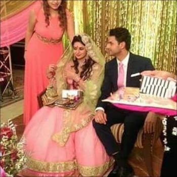 green emerald velvet dress Divyanka Tripathi in The Crystal Cascade Gown main image 1