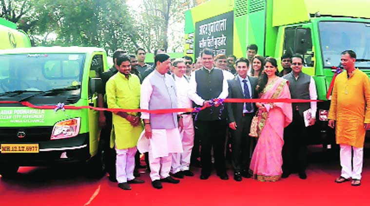 CM Fadnavis inaugurates the initiative of APCCM in Pune Thursday. Express