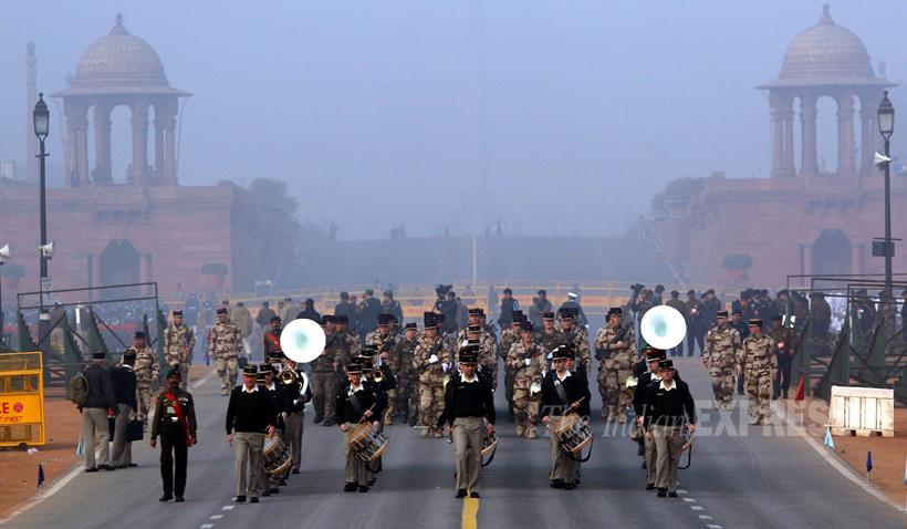 Republic Day Parade, Republic Day Celebration, French Troops, french soldiers, Republic Day Parade rehearsal, French President Francois Hollande, Republic Day Parade pics, Republic Day Parade Photos
