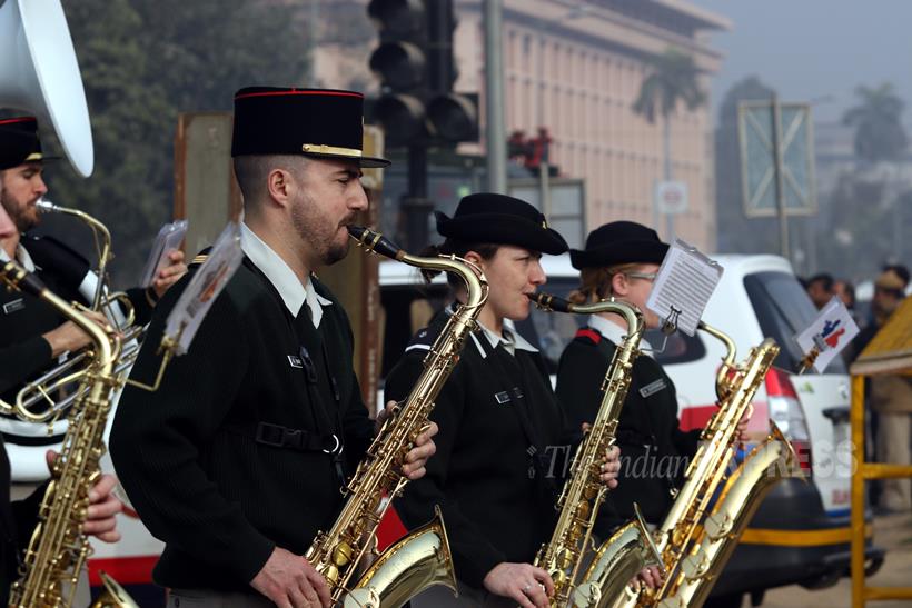 Republic Day Parade, Republic Day Celebration, French Troops, french soldiers, Republic Day Parade rehearsal, French President Francois Hollande, Republic Day Parade pics, Republic Day Parade Photos
