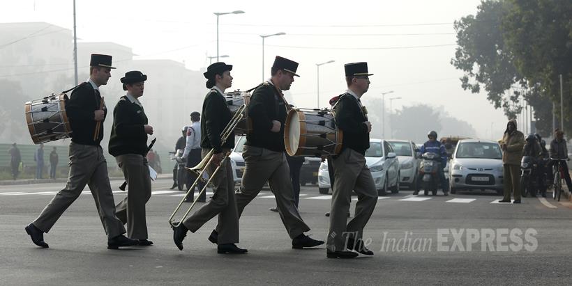 Republic Day Parade, Republic Day Celebration, French Troops, french soldiers, Republic Day Parade rehearsal, French President Francois Hollande, Republic Day Parade pics, Republic Day Parade Photos