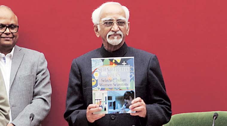 Vice-President Hamid Ansari at a book release function in New Delhi, Sunday. (Express Photo by: Amit Mehra)