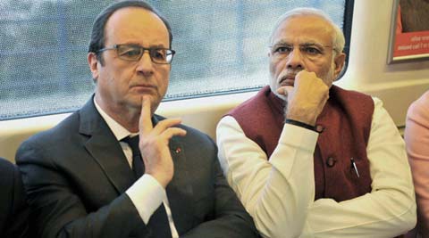 India, France, Narendra Modi, Francois Hollande, Rafale deal, Hollande in Metro, Hollande delhi metro, Hollande news, Modi news, Modi Hollande meet, Narendra Modi news, Modi news, India news