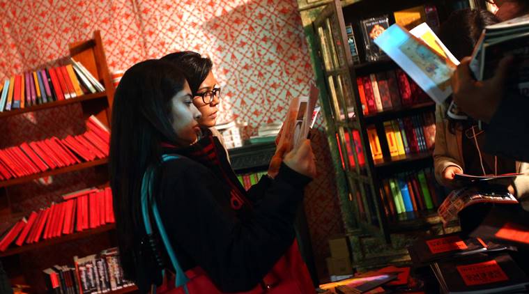 Literary enthusiasts at the Jaipur Literature Festival on Thursday. Express photo by Oinam Anand. 22 January 2015