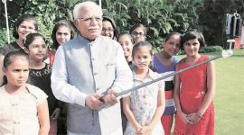 infant girls, haryana infant girls, republic day, republic day celebration, Haryana Education Department, india news
