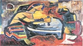 MF hussain, MF hussain paintings, mother teresa, lord ganesh painting