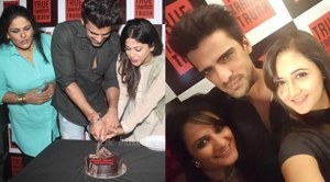 Rashami Desai, Ravi Dubey, Vivian D’Sena at TV actor Mohit Malik’s surprise birthday bash