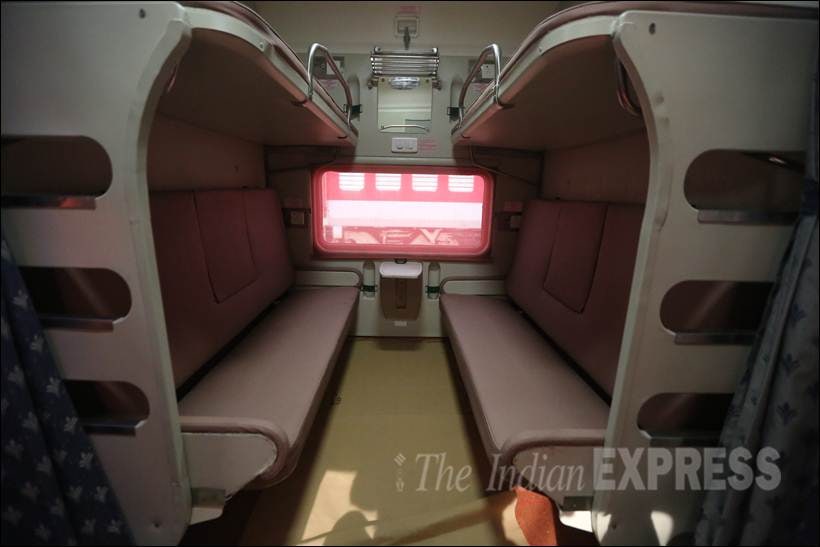 indian railway, new train coaches, New railway Coaches, indian Railway pic, indian railway photos, refurbished coaches, improved interior, safety measures, new toilet modules, Sleeper Classes bogies, AC Compartments, new coaches