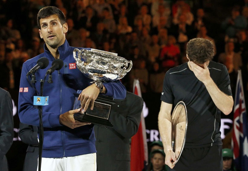 Novak Djokovic, Djokovic, Djokovic news, Australian Open, Australian Open 2016, Aus open 2016, aus open final, murray vs djokovic, djokovic vs murray, murray vs djokovic photos, djokovic vs murray images, djokovic images, australian open images, uastralian open final images, tennis news, tennis images, tennis