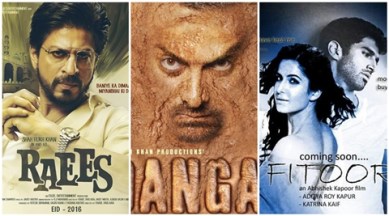Shah Rukh Khan, raees, Aamir Khan, Dangal, Katrina kaif, Fitoor, 2016 film, 2016 bollywood films, 2016 big bollywood release, jagga jasoos, udta punjab, fan, bollywood news, entertainment news