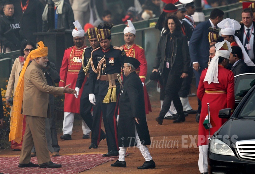 Republic day, Republic Day Celebration, Republic Day Parade, francois hollande, Narendra Modi, Pranab Mukherjee, Republic day pics, republic Day Photos, Republic day 2016, republic day images, republic day images 2016, republic day Parade