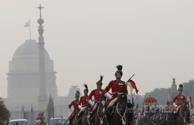 Beating Retreat ceremony, Beating Retreat ceremony Rehearsal, illuminated Rashtrapati Bhavan, Beating Retreat ceremony Pics, Beating Retreat ceremony Photos, President Buggy, tri services band, Camel cavalry, Raisina Hills, Rashtrapati Bhavan