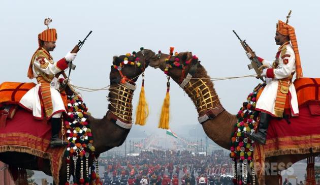 Beating Retreat ceremony, Beating Retreat ceremony Rehearsal, illuminated Rashtrapati Bhavan, Beating Retreat ceremony Pics, Beating Retreat ceremony Photos, President Buggy, tri services band, Camel cavalry, Raisina Hills, Rashtrapati Bhavan