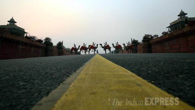 Beating Retreat ceremony, Beating Retreat ceremony Rehearsal, illuminated Rashtrapati Bhavan, Beating Retreat ceremony Pics, Beating Retreat ceremony Photos, President Buggy, tri services band, Camel cavalry, Raisina Hills, Rashtrapati Bhavan