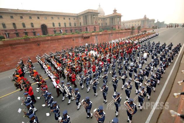 Beating Retreat ceremony, Beating Retreat ceremony Rehearsal, illuminated Rashtrapati Bhavan, Beating Retreat ceremony Pics, Beating Retreat ceremony Photos, President Buggy, tri services band, Camel cavalry, Raisina Hills, Rashtrapati Bhavan