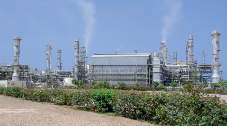 The Omifco ammonia-urea fertiliser manufacturing plant at Sur in Oman.