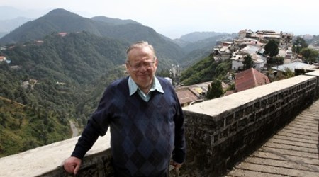 Ruskin Bond, an Indian author of British descent at his house at Landour Cantt. in Mussoorie, oct 22nd 2012. Express photo by RAVI KANOJIA.
