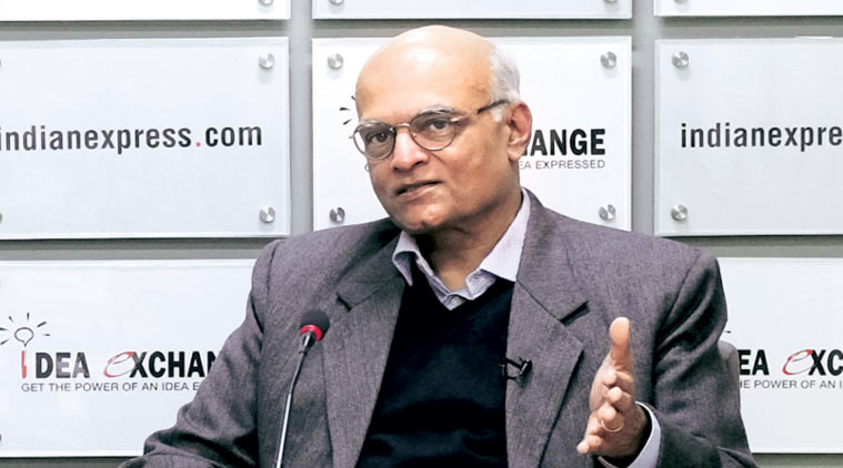 Shivshankar Menon at the Idea Exchange. (Express Photo by: Cheena Kapoor)
