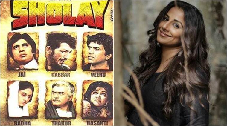 Vidya Balan, TE3N, Amitabh Bachchan, Sholay, TE3N cast, vidya TE3N, Vidya Balan films, Vidya Balan upcoming films, Vidya Balan news, entertainment news
