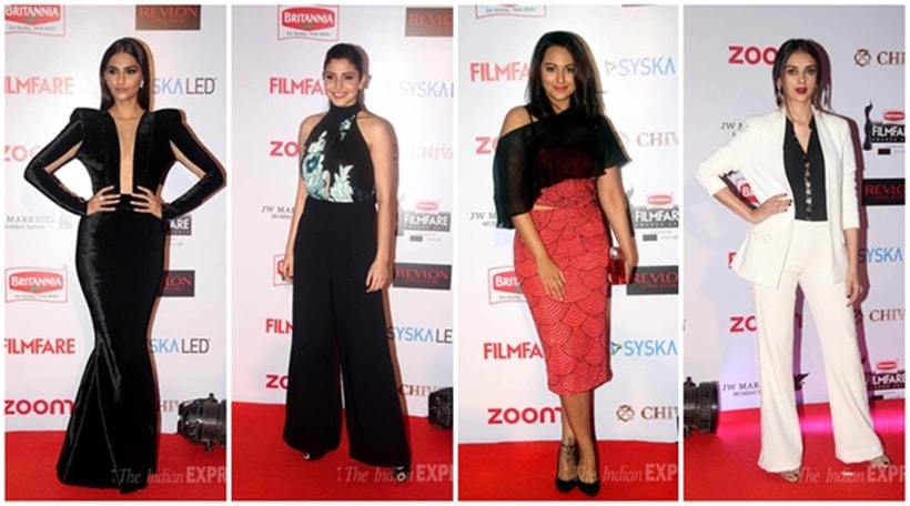 Sonam Kapoor, Anushka sharma, Ranveer Singh, Sonakshi Sinha, Sophie Choudry, Richa Chadha, Athiya Shetty, Elli Evram, Radhika Apte, Bhumi Pednekar, Aditi Rao hydari, Ayushmann Khurrana, Sushant Singh Rajput, Ankita Lokhande, gurmeet Choudhary, Karan Johar, Kabir Khan, Sooraj pancholi, Nawazuddin Siddiqui, Pre Awards pics, Pre Awards photos