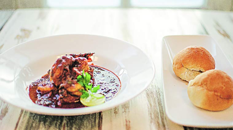 Lobster balchao with pao