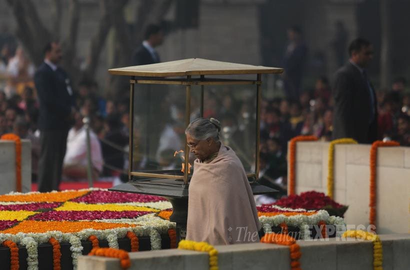 Mahatma Gandhi, Mahatma Gandhi Death Anniversary, Narendra Modi, Sonia Gandhi, Pranab Mukherjee, Hamid Ansari, Manmohan Singh, Sheila Dixit, Venkaih Naidu, Dalbir Singh, Arup Raha, Robin Dhowan, Mahatma Gandhi 68th Death Anniversary, Gandhi Death Anniversary Pics