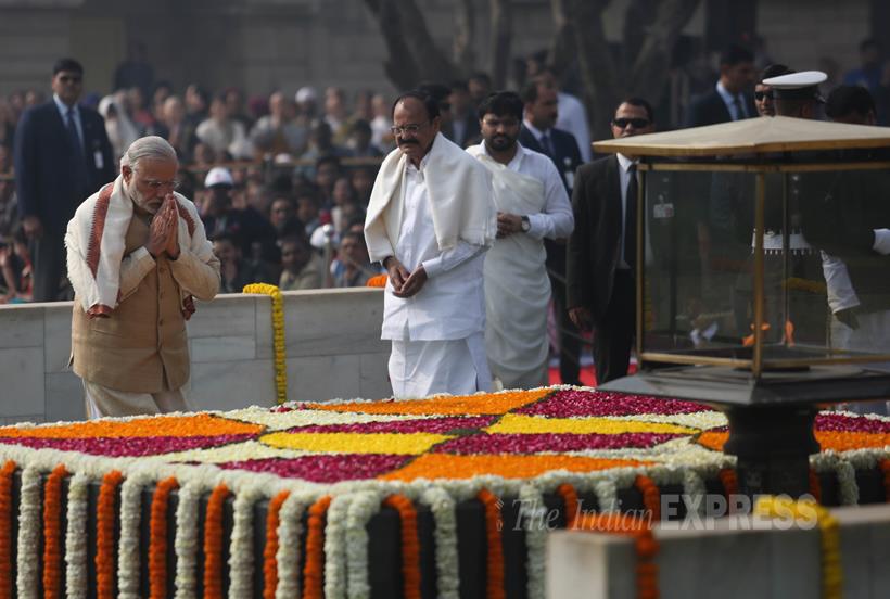 Mahatma Gandhi, Mahatma Gandhi Death Anniversary, Narendra Modi, Sonia Gandhi, Pranab Mukherjee, Hamid Ansari, Manmohan Singh, Sheila Dixit, Venkaih Naidu, Dalbir Singh, Arup Raha, Robin Dhowan, Mahatma Gandhi 68th Death Anniversary, Gandhi Death Anniversary Pics