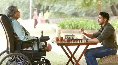 wazir, wazir movie review, wazir review, wazir film review, wazir review in pics, amitabh bachchan, amitabh bachchan wazir, big b, big b wazir, farhan akhtar, farhan, aditi rao hydari, aditi, farhan aditi, film review, review, movie review, entertainment, wazir release, wazir pics, wazir movie pics