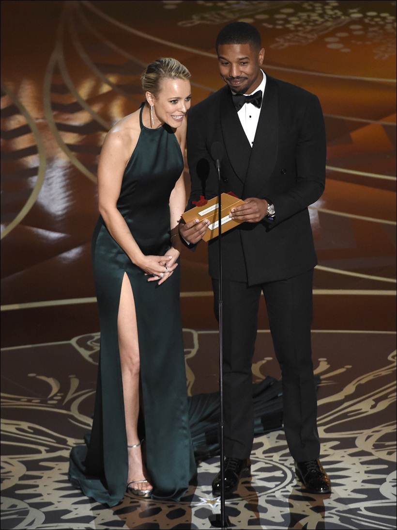 oscars, oscar awards 2016, priyanka chopra, oscar awards presenters, rachel mcadams, michael b jordon