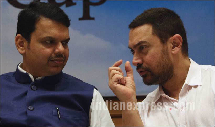 Aamir Khan, Devendra Fadnavis, Satyamev Jayate, Satyamev Jayate Water Cup, Aamir Khan Devendra Fadnavis, Maharashtra Chief Minister Devendra Fadnavis, Aamir Khan Pics, Aamir Khan Photos