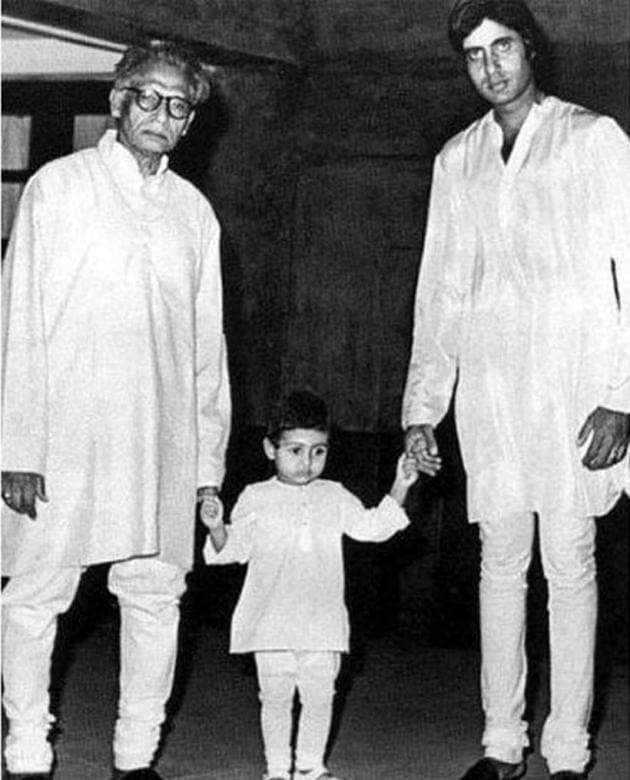Abhishek, Harivash Rai Bachchan, Amitabh Bachchan