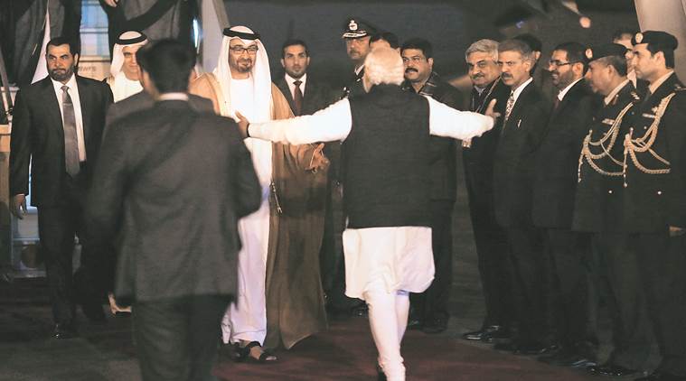 narendra modi, abu dhabi, Prince Sheikh Mohamed bin Zayed Al Nahyan, abu dhabi crown prince in delhi, UAE, india UAe