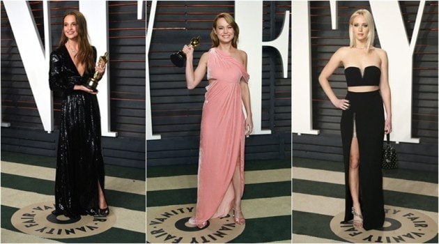 Oscars, Oscars 2016, Oscars vanity fair party, Leonardo DiCaprio, Jennifer Lawrence, Brie Larson, Alicia Vikander, Vanity Fair, Vanity Fair photos, Vanity Fair Oscar Party photos, Jessica Alba, Jennifer Lawrence, Emma Roberts, entertainment photos