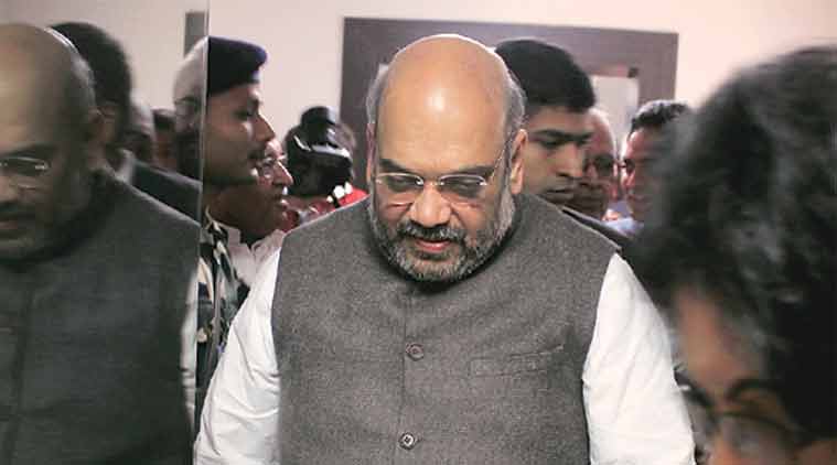 Shah in Lucknow on Thursday. (Express Photo: Vishal Srivastav)