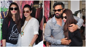 Aathiya’s day out with mom Mana and father Suniel Shetty
