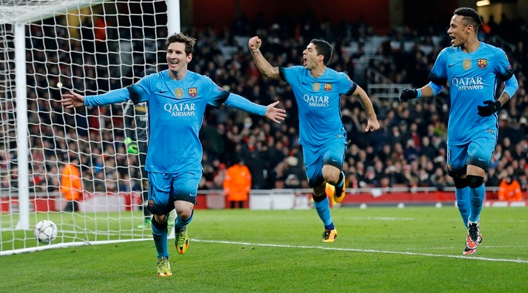 Champions League: Lionel Messi brace gives Barcelona win over Arsenal