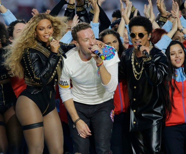 Beyoncé, Coldplay, Chris Martin, Bruno Mars, Super Bowl