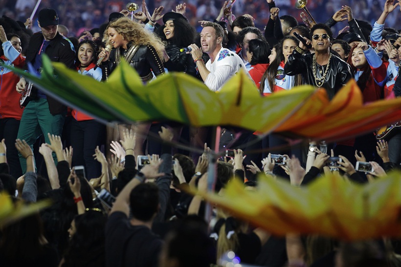Super Bowl, Beyonce, Bruno Mars, Coldplay, Chis Martin