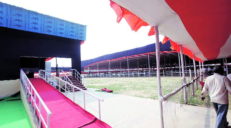 Preparation in full swing for the convocation at BHU on Sunday. Vishal Srivastav