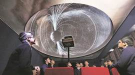 Students watching first digital planetarium in tricity at Diksha Chandigarh, planetarium, digital planetarium, tricity, chandigarh planetarium, science, students, chandigarh infrastructure, chandigarh first planetarium