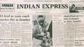 indian express forty years ago, bombay train fire, matunga station, february 13 1976, janata govt service, targeting deng, indian express