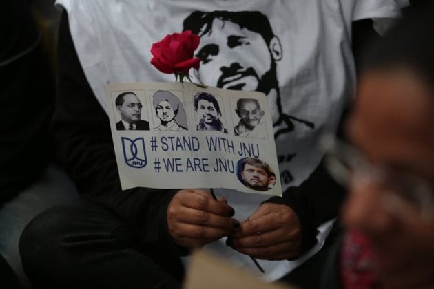jnu, jnu protest, jnu protest photos, jnu news, jnu photos, jnu latest news, jnu president, jnusu president, jnusu, kanhaiya kumar, kanhaiya kumar release, kanhaiya kumar arrest,kanhaiya kumar hearing, delhi protests, delhi protest photos, jantar mantar, india news