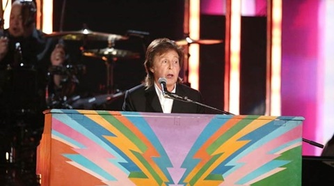 Sir Paul McCartney, beatle, grammy after party, former beatle, grammy party, rapper tyga, tyga grammy party, grammy winners, indian express editorial