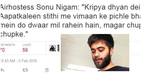 Gratuit Images This Delhi Boy S Twitter Humour On Sonu Nigam S On Flight dernière par